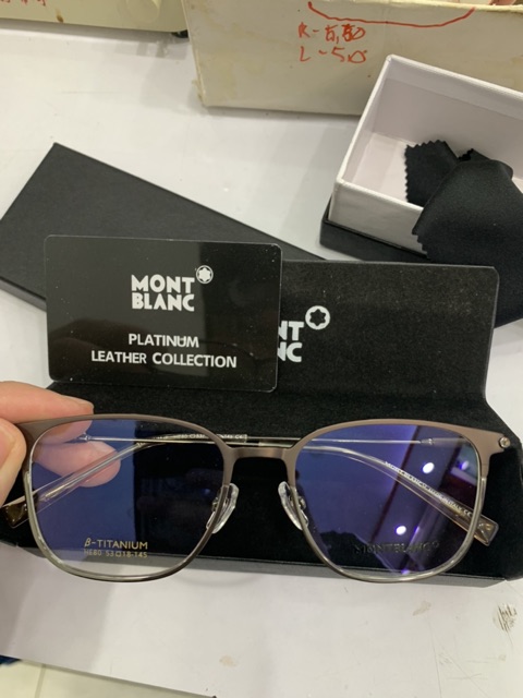 Gọng kính cận Montblanc titan cao cấp