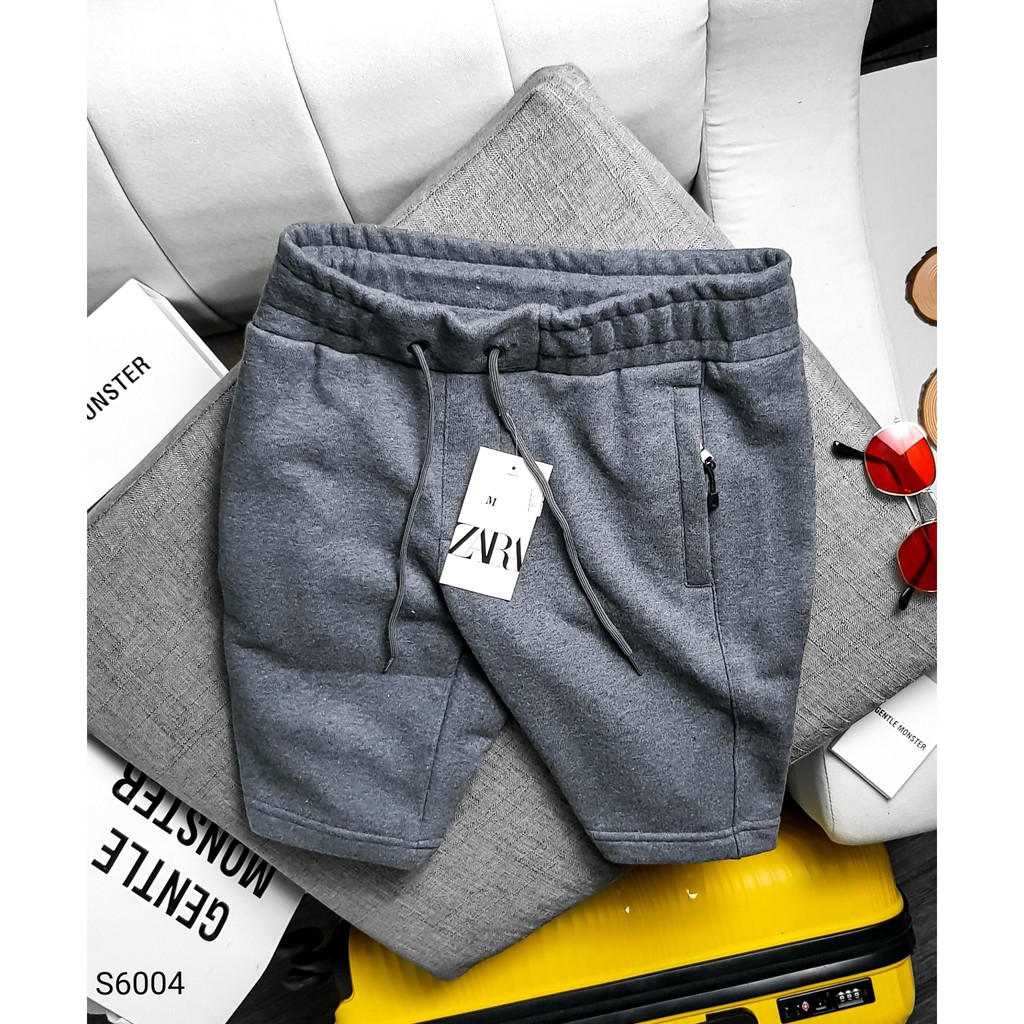 QUẦN SHORT THUN NAM, QUẦN ĐÙI THUN NAM CHẤT VẢI NỈ DA CÁ 4 MÀU TÚI KHÓA ZIP CHUẨN VNXK.