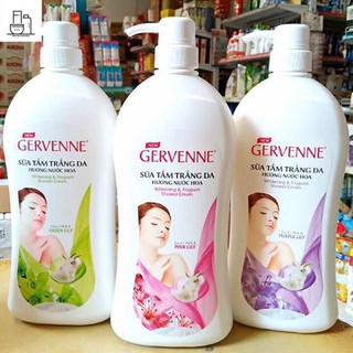 sữa tắm trắng da gervenne 900g
