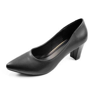 Giày Cao Gót Nữ Đế Vuông 7cm, ôm chân tôn dáng 7P04FS (Đen mờ)