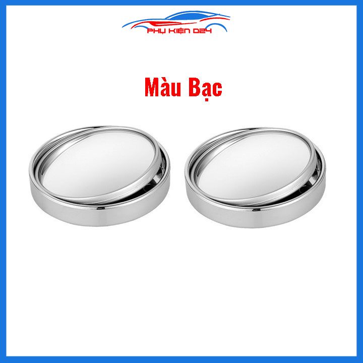 Gương tròn nhỏ 55mm kính HD cho xe ô tô xóa điểm mù điều chỉnh xoay 360 độ