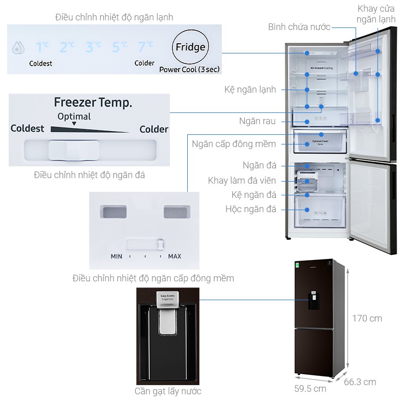 [RẺ VÔ ĐỊCH] Tủ lạnh Samsung Inverter 307 lít RB30N4170BY/SV