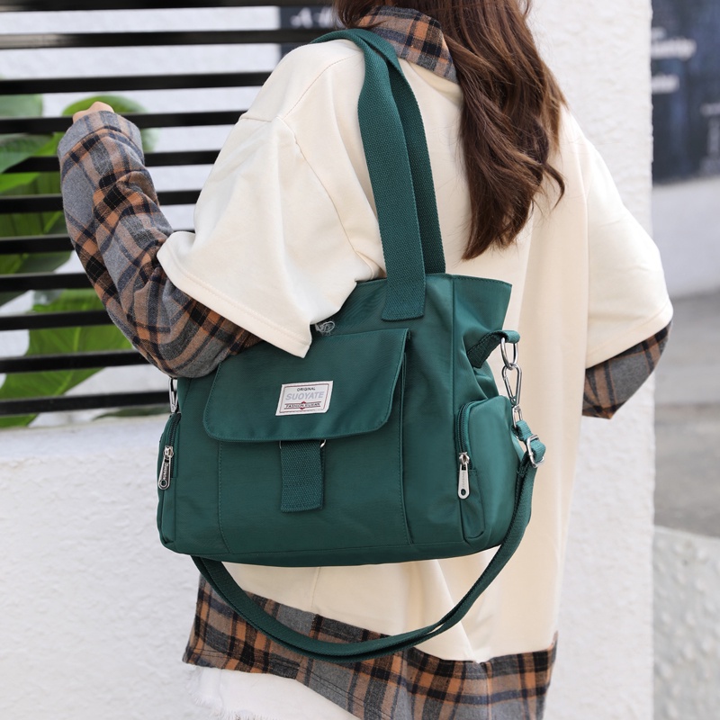 Beg Besar Túi Xách Tote Đeo Vai Bằng Vải Canvas Phong Cách Hàn Quốc Beg Silang Perempuan Beg Tangan Wanita Murah Cantik Cho Nữ