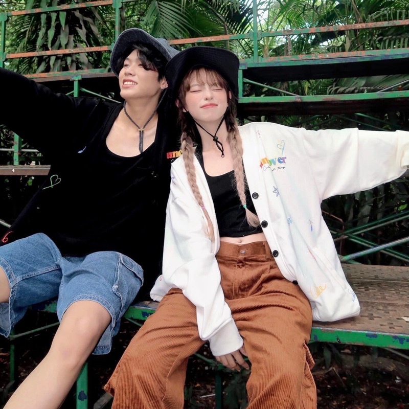 Áo Khoác Cardigan nỉ Jacket UNCOVER Crayon Bút Sáp Full Tag Vải Unisex - Gin Store