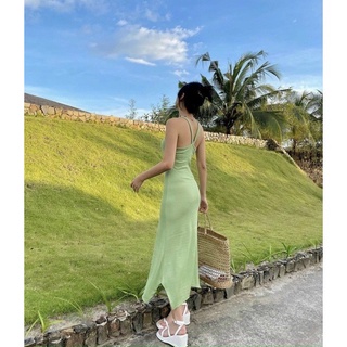 Váy body hai dây dáng dài - đầm maxi ba lỗ chéo dây