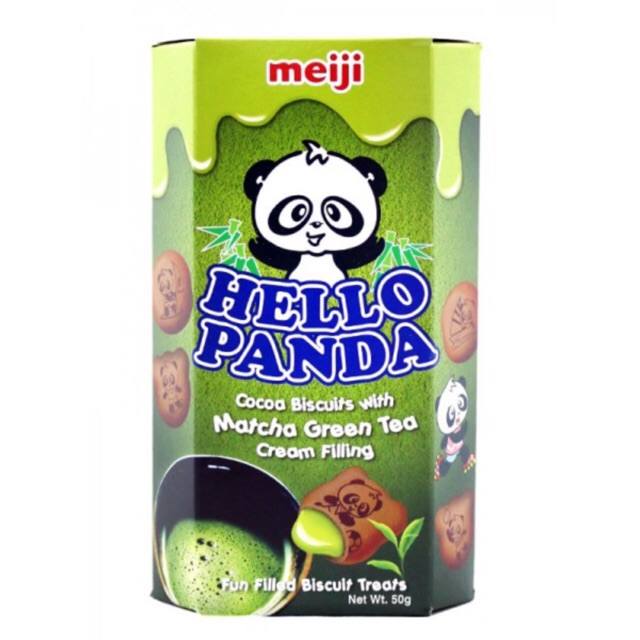 Bánh Gấu Hello Panda Meiji Vị Dâu / Socola / Sữa / Dừa / Trà Xanh 50g
