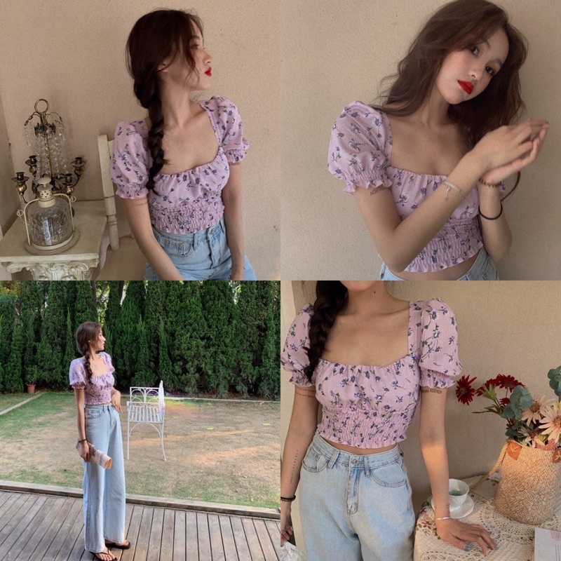 🌷ÁO HOA NHÍ TÍM SANG CHẢNH🌷