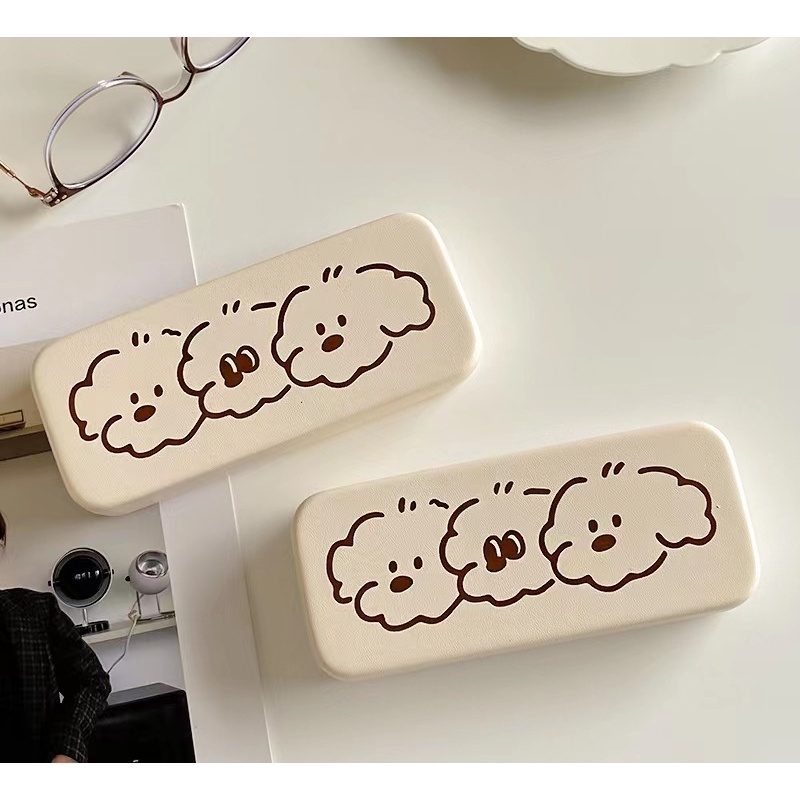 Hộp Đựng Mắt Kính Hình Chú Chó Dễ Thương Chống Áp Lực Ốp