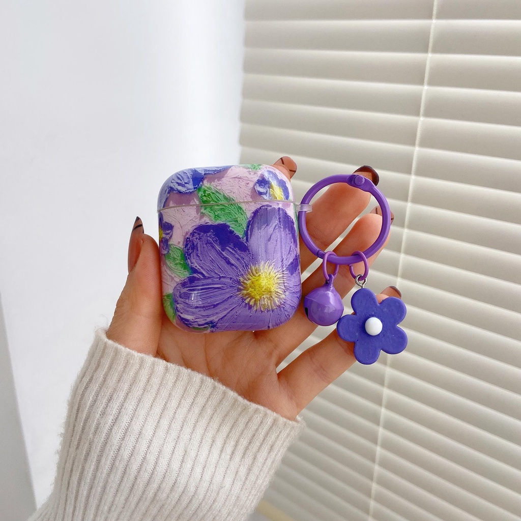 Vỏ Bảo Vệ Hộp Sạc Tai Nghe AirPods 1 2 pro 3 2021 gen3 Bluetooth Không Dây Chất Liệu Tpu IMD Mềm Họa Tiết Tranh Sơn Dầu