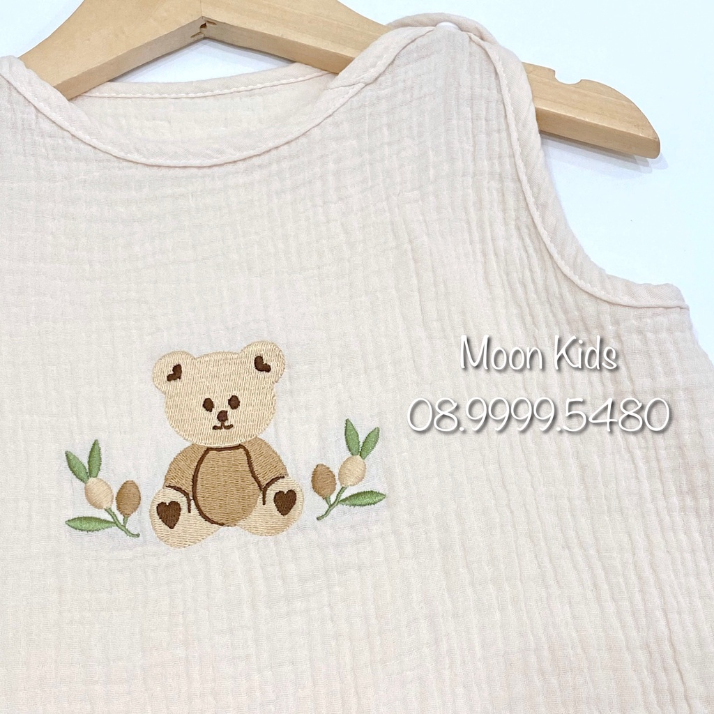 Túi Ngủ Cho Bé 𝑭𝑹𝑬𝑬𝑺𝑯𝑰𝑷 Vải Xô Muslin Cao Cấp Cho Bé Từ 8-16kg (6 mẫu)