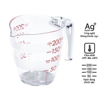 Ca đong chia vạch dung tích 200ml,500ml-cốc chia vạch inochi