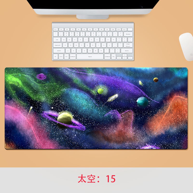 Thảm Lót Bàn Phím Cỡ Lớn In Hoạt Hình Vũ Trụ Dễ Thương