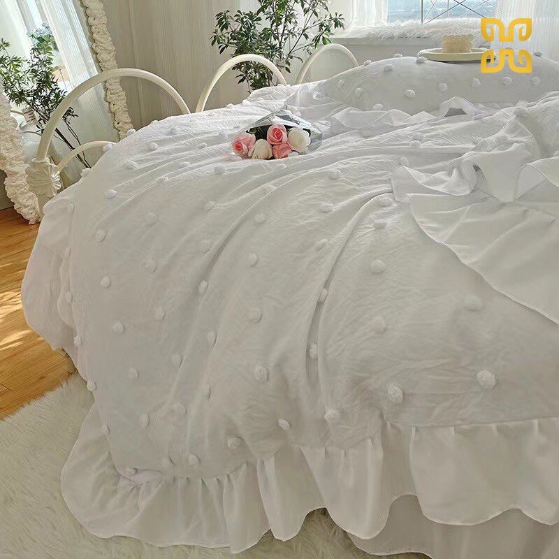 Set 4 món chất đũi nàng thơ chấm bi