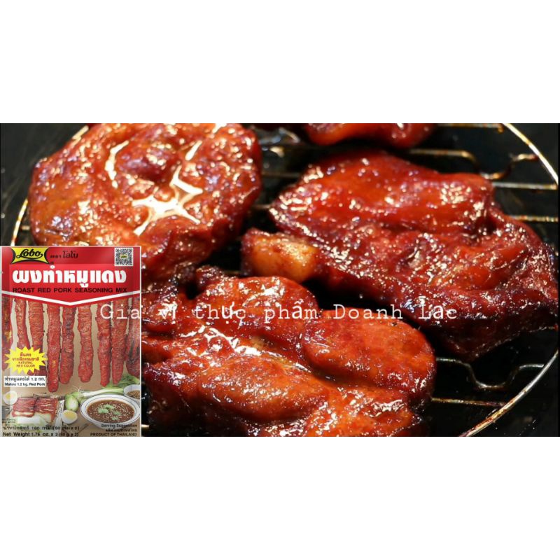 Gói Gia vị Xá Xíu Lobo Thái . Roast red pork seasoning mix 💯 chính hãng