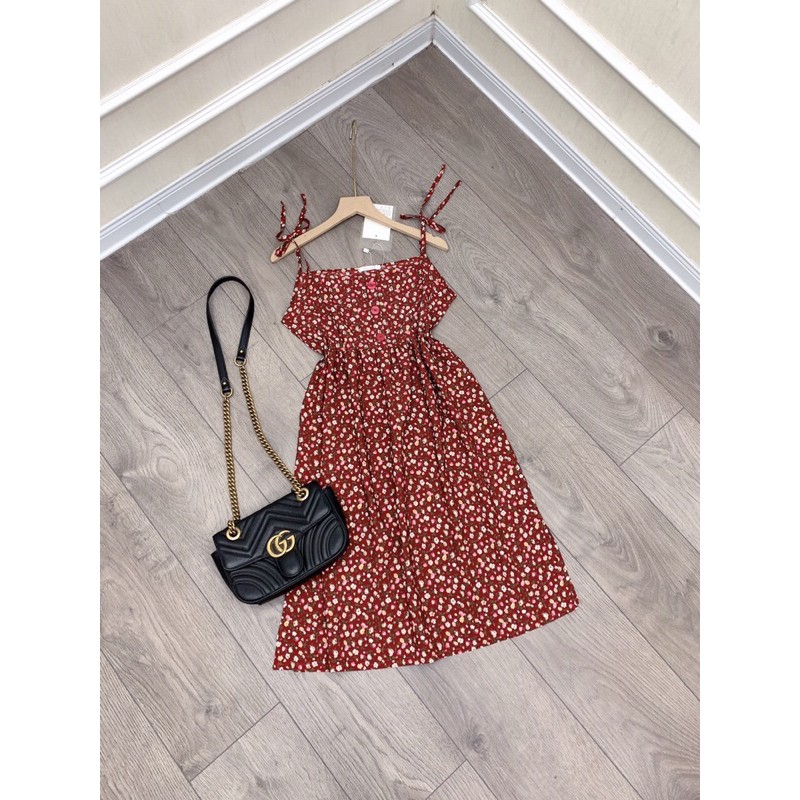 Váy hoa nhí cực kute chất lụa mềm mát đi chơi biển