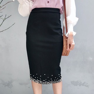 (có size đại eo 95cm) CHÂN VÁY PHỐI ĐINH NGỌC xẻ sau - CHÂN VÁY BÚT CHÌ - CHÂN VÁY CÔNG SỞ ĐÍNH NGỌC