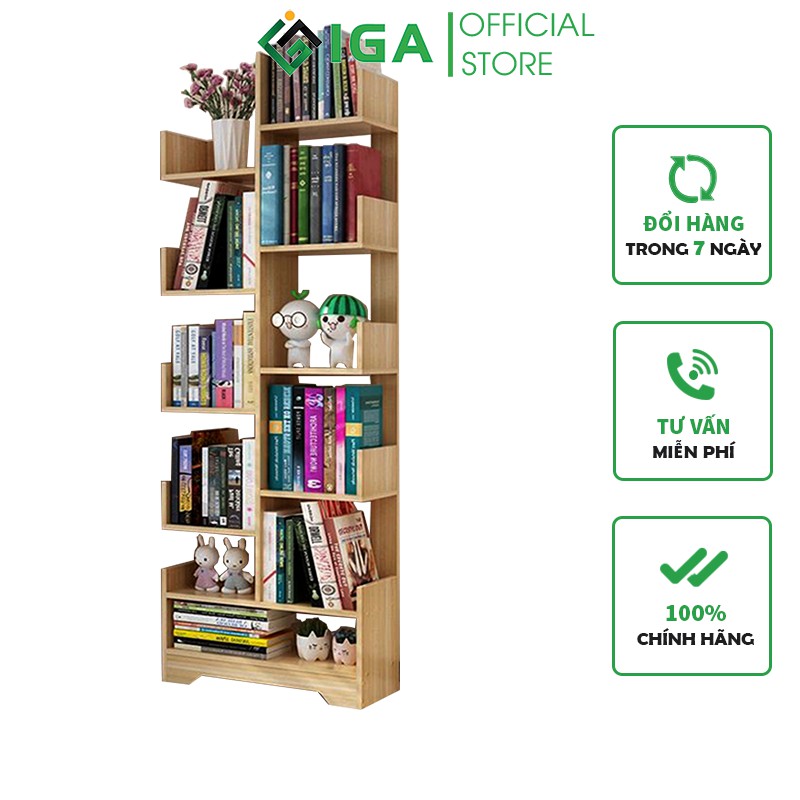 Kệ Sách IGA Để Sàn Hình Cây 11 Tầng GP66