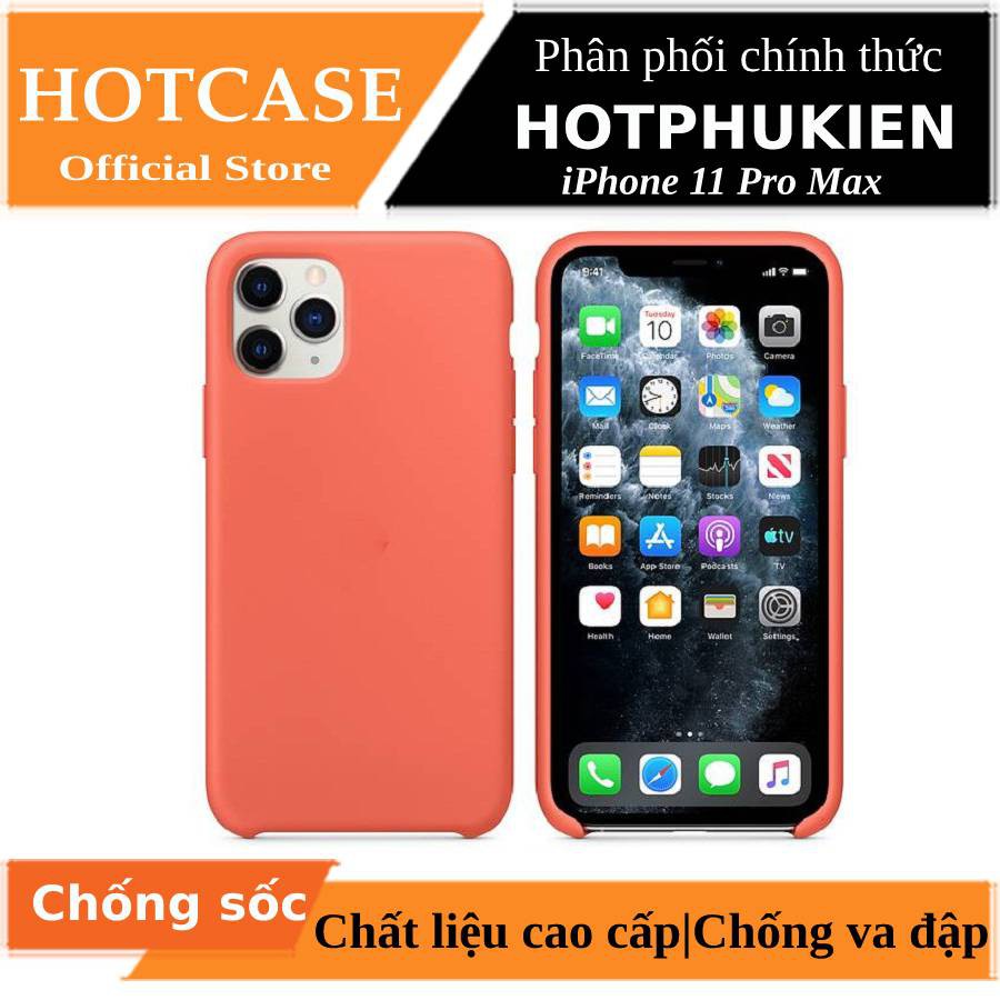 Ốp lưng chống sốc silicon case cho iPhone 11 Pro Max hiệu HOTCASE (siêu mềm mịn, chống va đập, chống trầy) - Hàng chãng