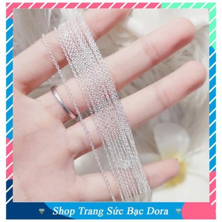 Dây chuyền mắt xích bạc không mặt nữ,vòng cổ,dây chuyền bạc,trang sức,phụ kiện,thời trang,làm đẹp,mini,xinh,đẹp tuyệt