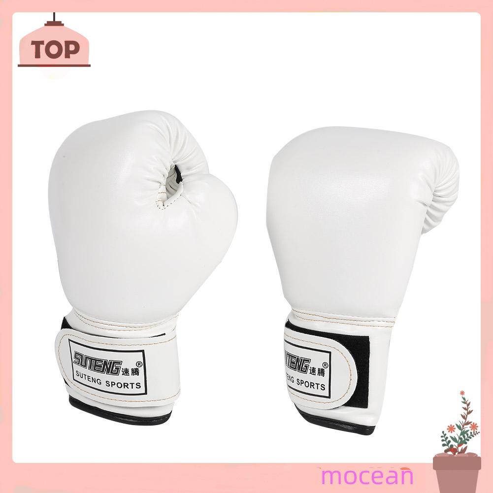 2pcs Boxing Training Fighting Gloves Leather Kid Sparring Kickboxing Gloves
