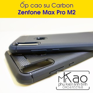 Zenfone Max Pro M2 - Ốp cao su Carbon