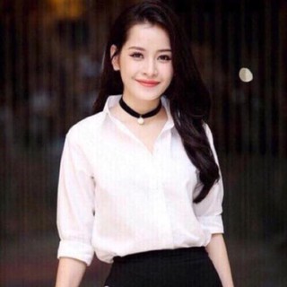 Áo sơ mi trắng 🎀freeship️🎀áo sơ mi trắng dài tay, áo sơ mi nữ, sơ mi nữ cao cấp - teemo store