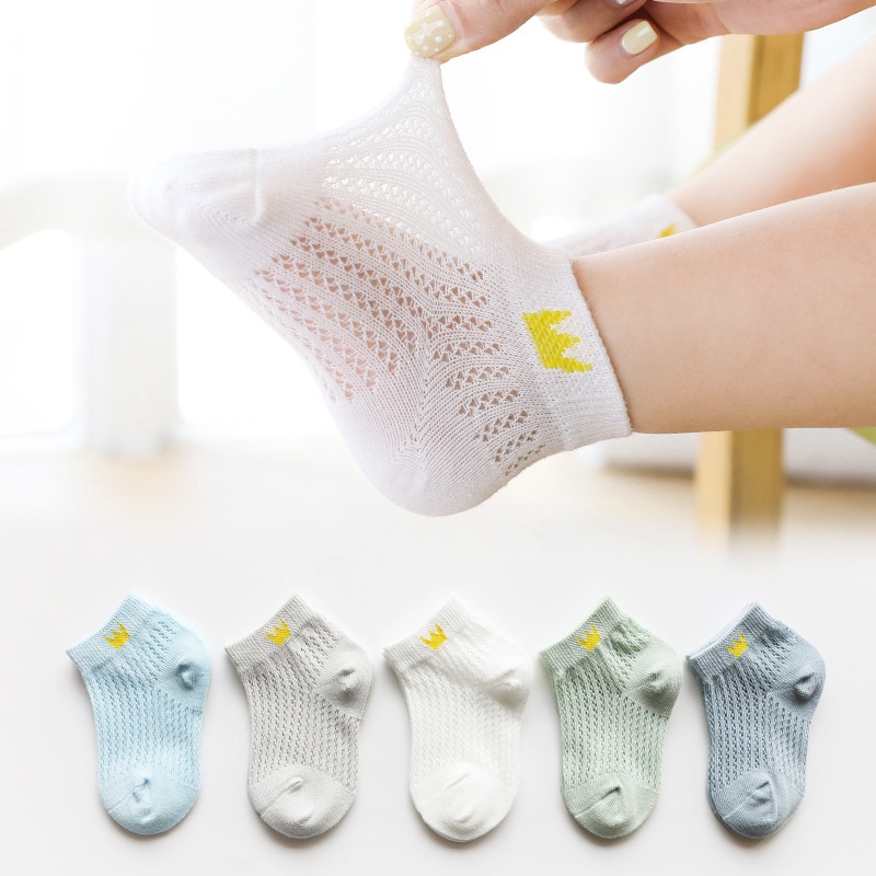 Tất lưới cho bé thoáng khí, chất cotton thun co giãn, mát và thoáng cho bé trai bé gái TA456