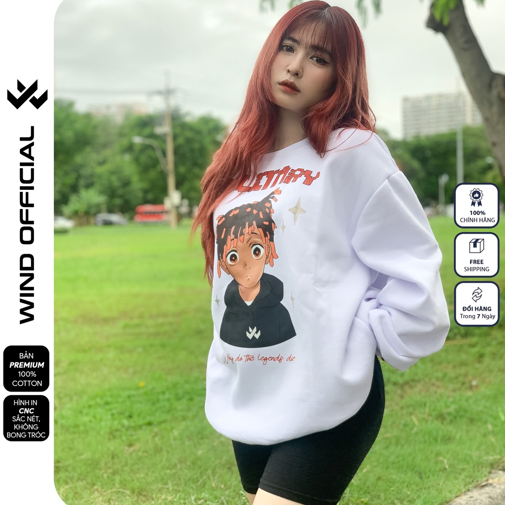 Áo sweater form rộng WIND unisex SOLITARY oversize tay dài thời trang nam nữ ulzzang