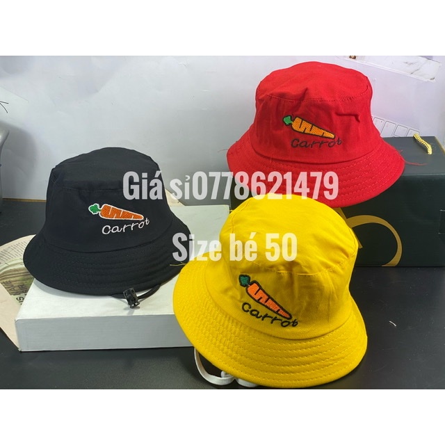 Nón bucket trẻ em 3t - 6tuổi size 50 thoáng mát - mũ tai bèo dành cho bé