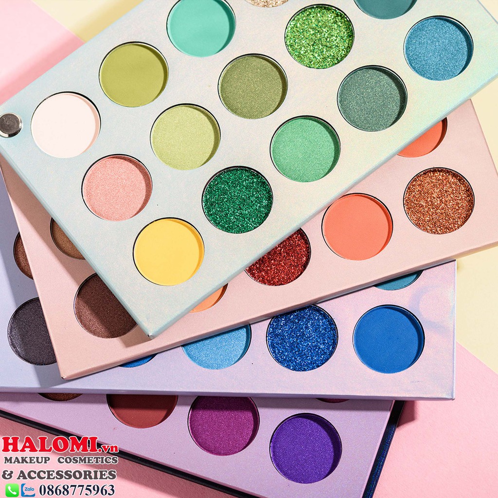 Bảng màu mắt 60 ô Beauty Glazed Color Board bao gồm 4 bảng nhỏ 15 ô với đủ tone màu phổ biến dễ makeup lên tone lâu trôi