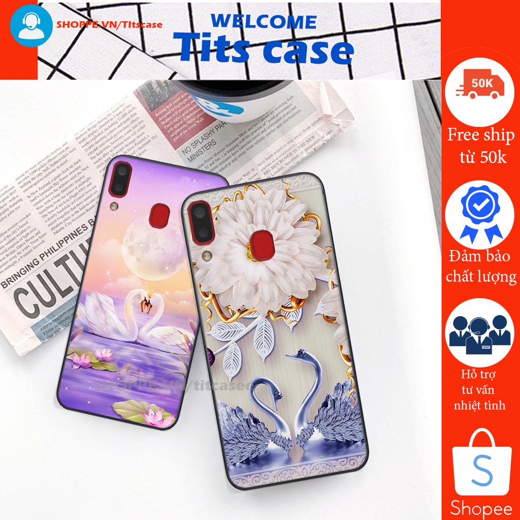 Ốp lưng Samsung Galaxy A20 / A30 / M20 in hình thiên nga,hoa may mắn, đặc sắc ĐỘC - LẠ - BỀN