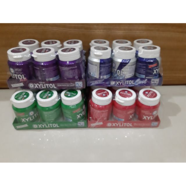 HŨ KẸO GUM KHÔNG ĐƯỜNG LOTTE XYLITOL I 4 MÙI HƯƠNG  I Hũ 55.1g