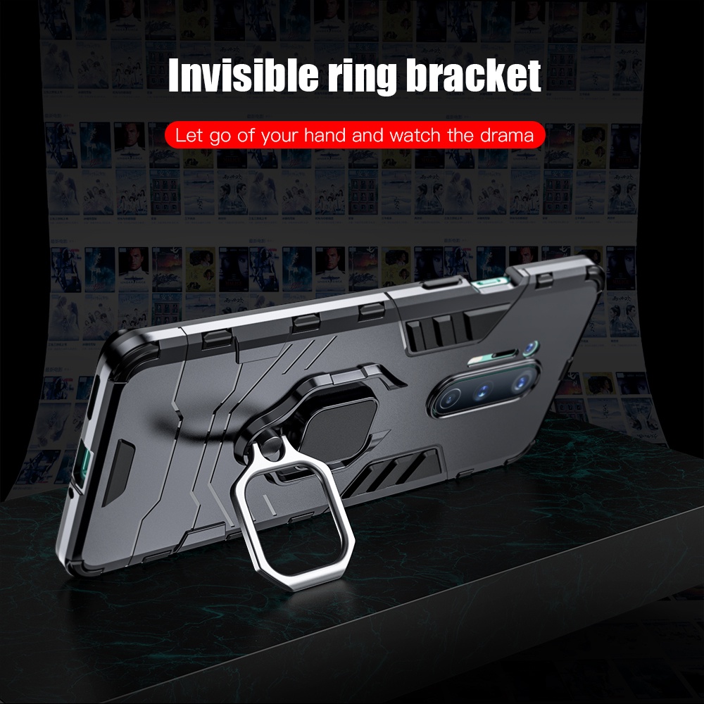Shockproof Armor Case OnePlus 7 8 Pro 6T 7T 8T Magnetic Ring Stand Holder Back Cover