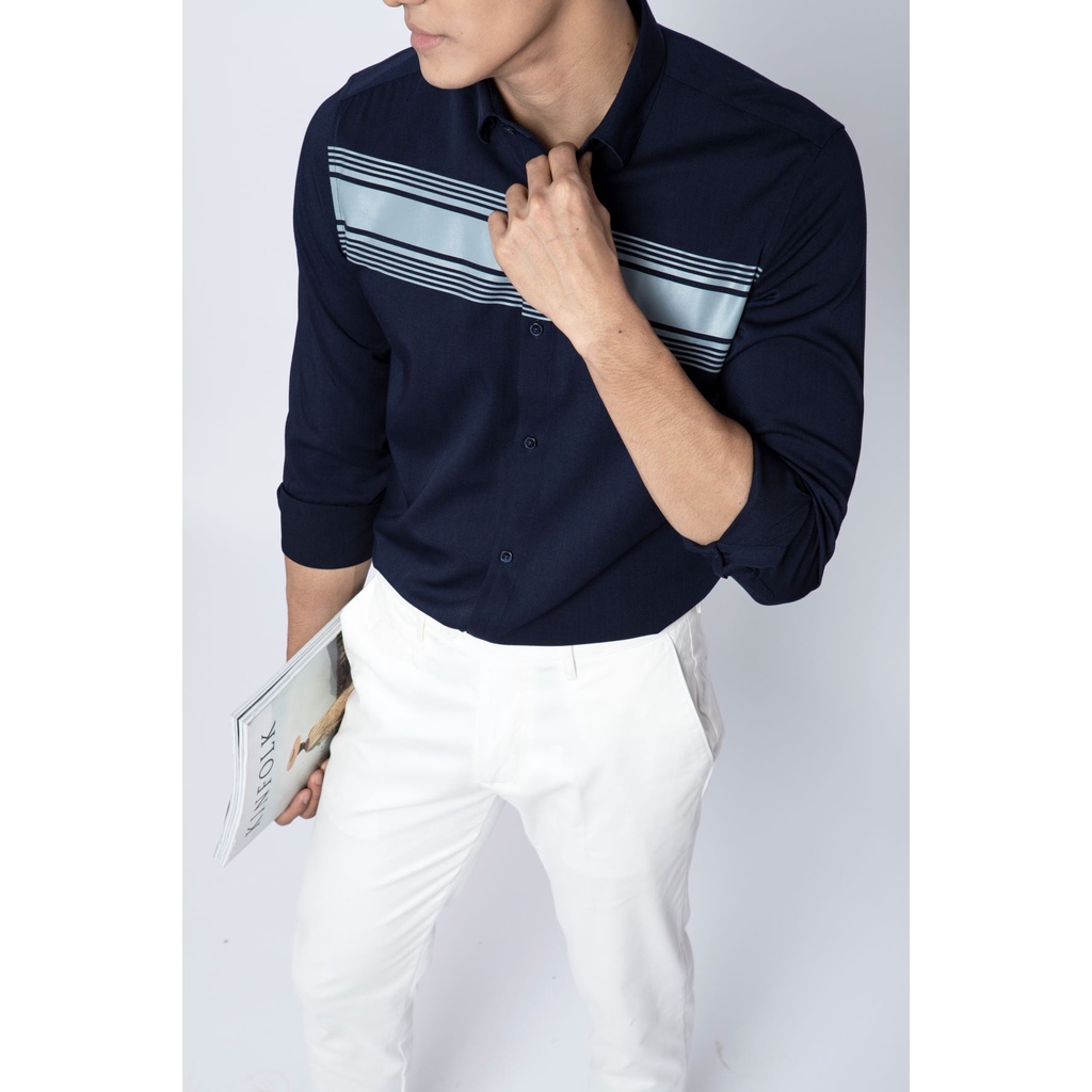 Áo sơ mi nam BEN &amp; TOD 20024 tay dài công sở tôn dáng, vải cotton lụa không nhăn, thấm hút mồ hôi