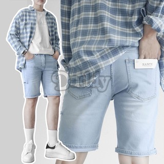 Quần Short Jean Nam Màu Xanh Nhạt ✔️ Chất Jean Co Dãn ✔️ Cao Cấp ✔️Hỗ Trợ Đổi Trả Nếu Không Vừa Size