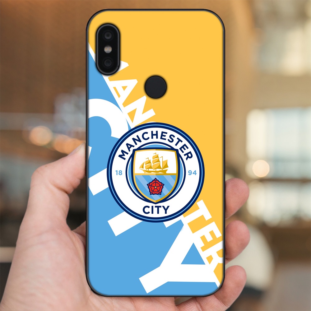 Ốp lưng Xiaomi Redmi Note 6 Pro viền đen in hình Manchester City MC