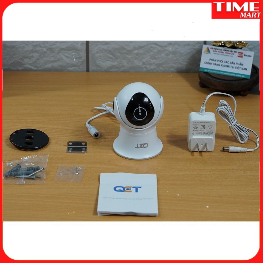 Camera ngoài trời QCT xoay 360 độ gen2 bộ nhớ 64GB 1296p 2k quốc tế [TIME_MART siêu thị tiện ích gia đình]