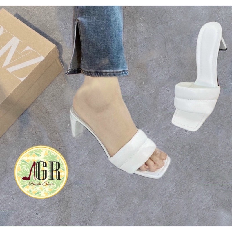 Guốc bản phồng viền giữa gót dẹp 8 cm hàng đẹp