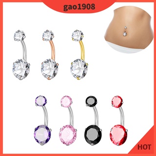 Khuyên rốn hình tròn đính đá zircon thời trang cho nữ
