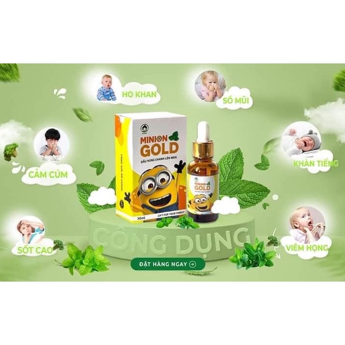 Tinh Dầu húng chanh Minion Gold mẫu mới-  tăng đề kháng [Chính hãng]