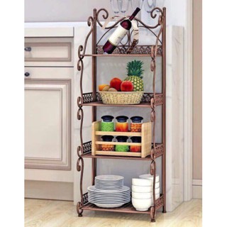 Kệ sắt 4 tầng hoa văn nghệ thuật