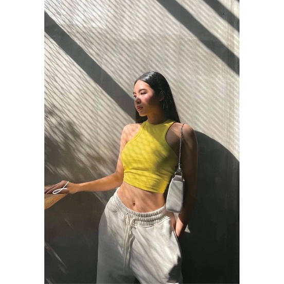 Áo croptop ba lỗ nữ thun gân tăm áo ba lỗ ngược kèm clip và ảnh thật