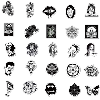 Set 100 Hình Dán Chống Thấm Nước Phong Cách Gothic