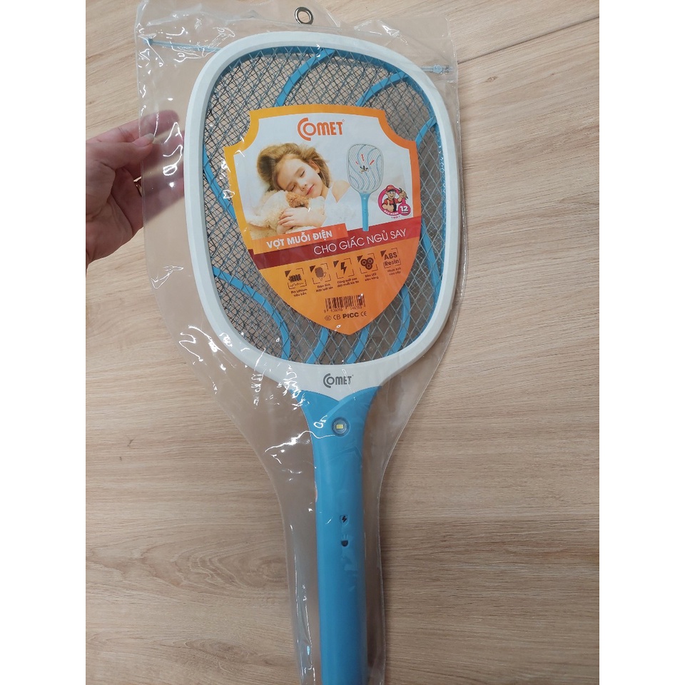 Vợt Muỗi Comet CP046 cao cấp dùng Pin Lithium 500mAH