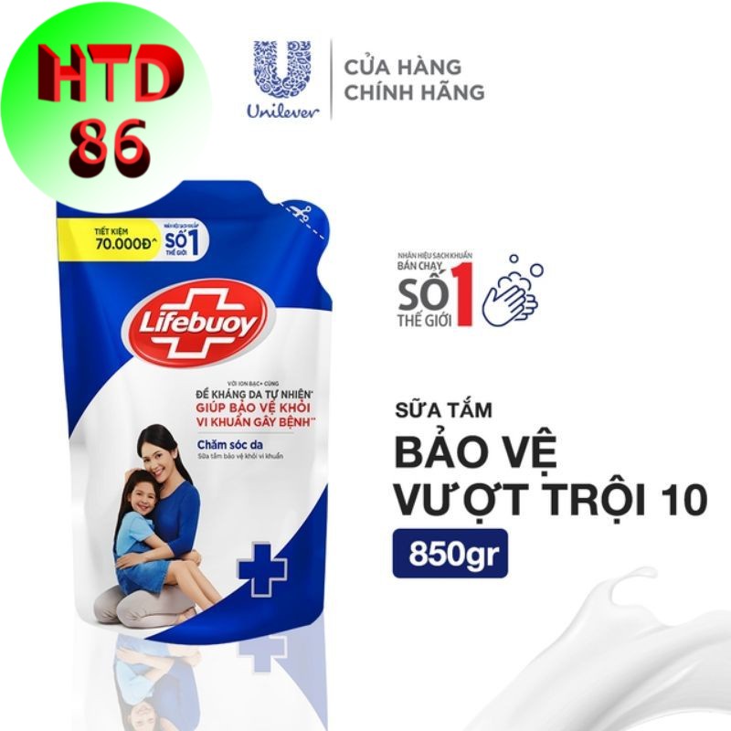 Sữa tắm Lifebuoy / Lifebouy túi 850g