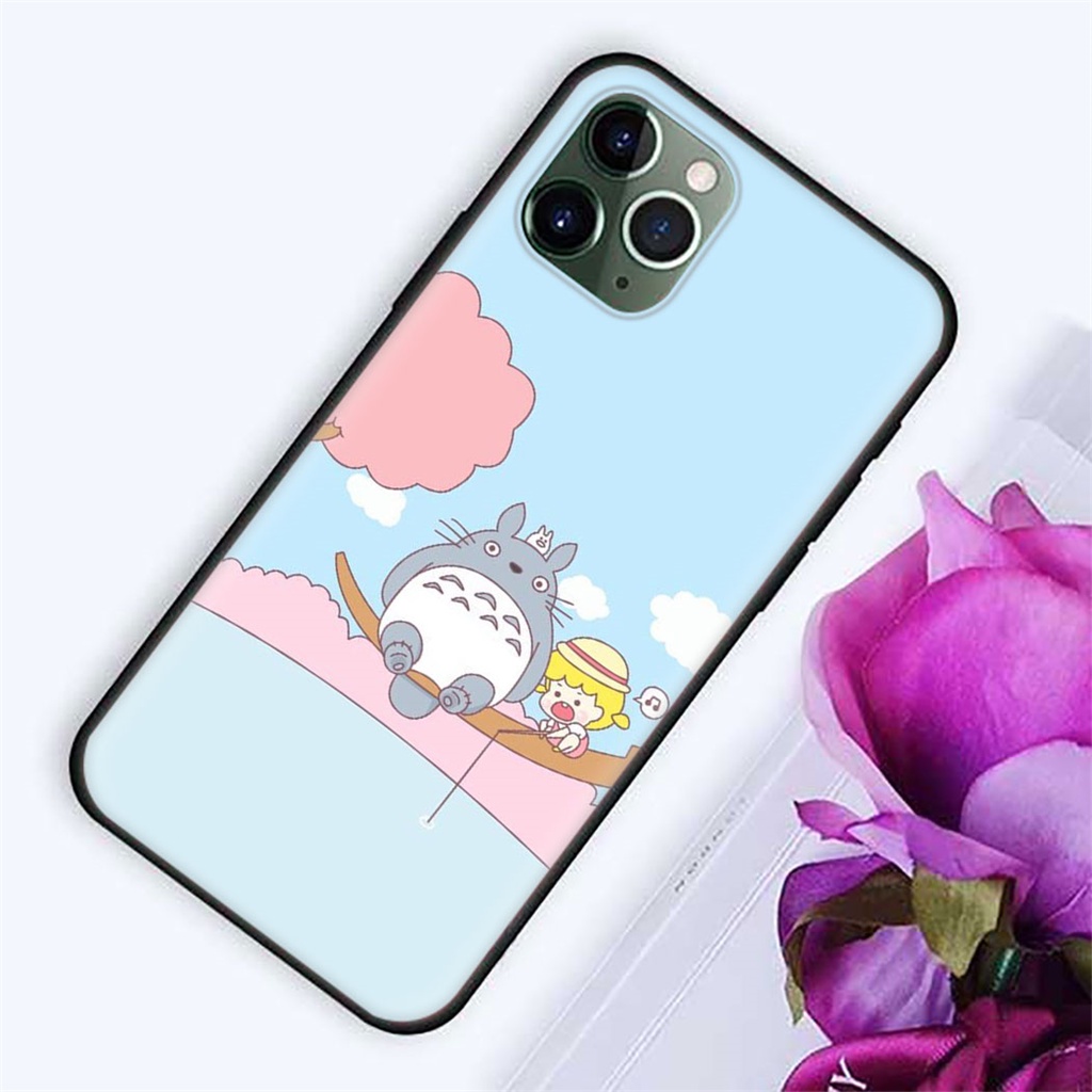Ốp Điện Thoại Silicon TPU Mềm Hình Ghibli Totoro Cho iPhone 12 13 Mini 11 Pro Max CCB56