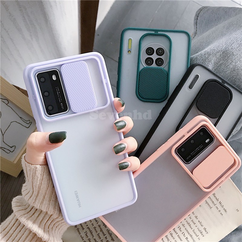 👏Ready Stock🎀 Huawei Mate 30 20 Pro Nova 7i 6se 6 5 Ốp điện thoại cứng trong suốt bề mặt nhám bảo vệ camera cho