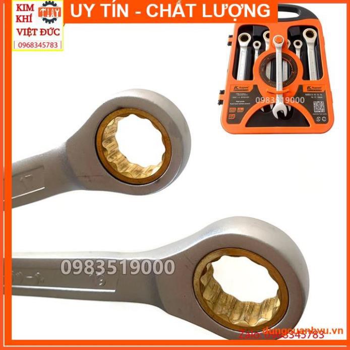 Bộ cờ lê vòng miệng tự động đảo chiều hãng Kapusi Nhật Bản 7 chi tiết - Bộ cờ lê tròng cóc Kapusi (Bộ chìa khóa)