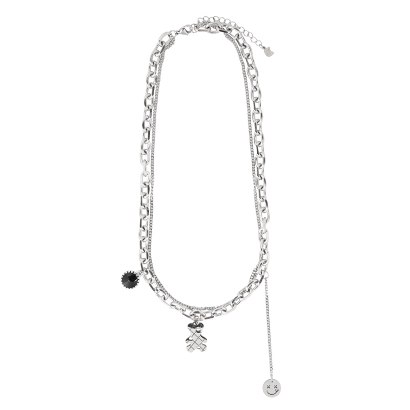 Vòng Cổ Mặt Hình Gấu Cá Tính Độc Đáo Phong Cách Hip-Hop