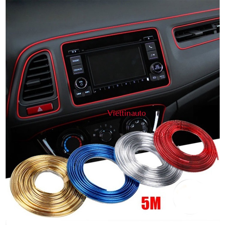 Chỉ Viền Trang Trí Nội Thất Ô Tô Cuộn 5M